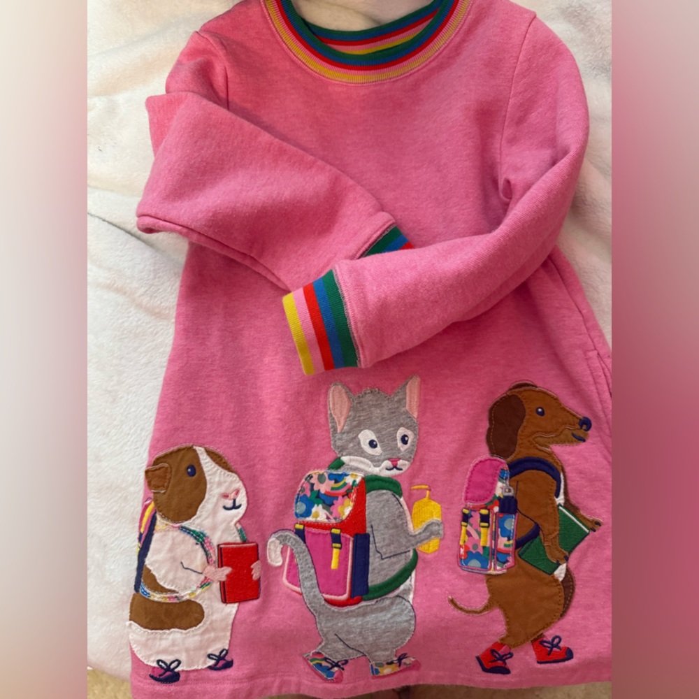 Girls Mini Boden sweatshirt dress